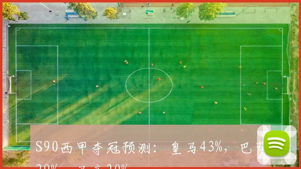 S90西甲夺冠预测：皇马43%，巴萨29%，马竞20%